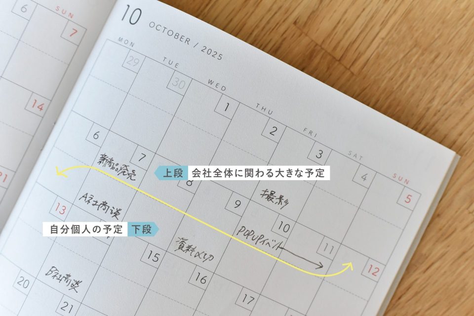 手帳術,スケジュール管理,マンスリー