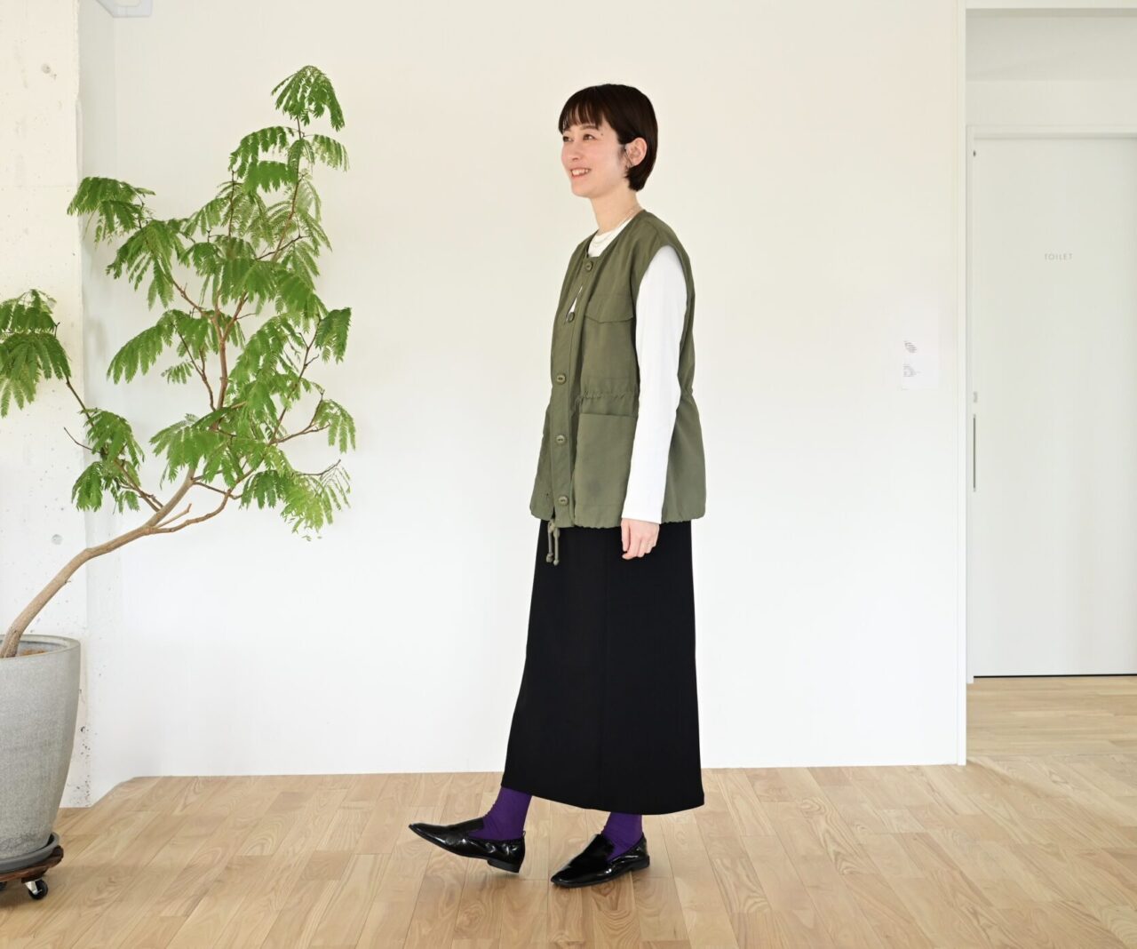 30代  40代  50代  60代　コーデ　ワーママ　通勤　休日　きれいめ　スカート　ファッション　ウェア　服　 OURHOME  高身長　低身長　洗える　