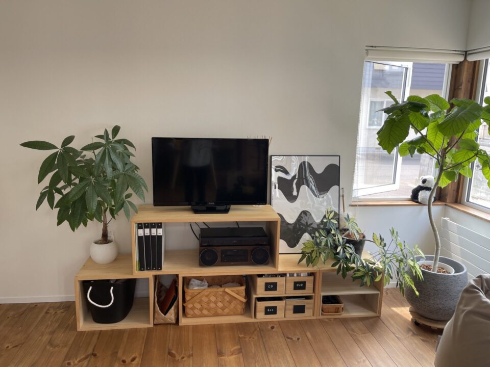 国産ひのきのオープボックス,テレビボード