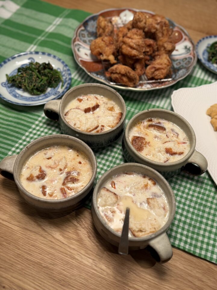Emiが自宅で再現した「鹹豆漿(シェントウジャン)」
